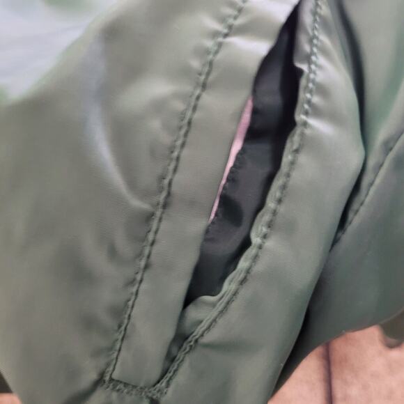 Vintage Bike Pullover Windbreaker Jacket Mens L Green George Washington Softball - Picture 4 of 9